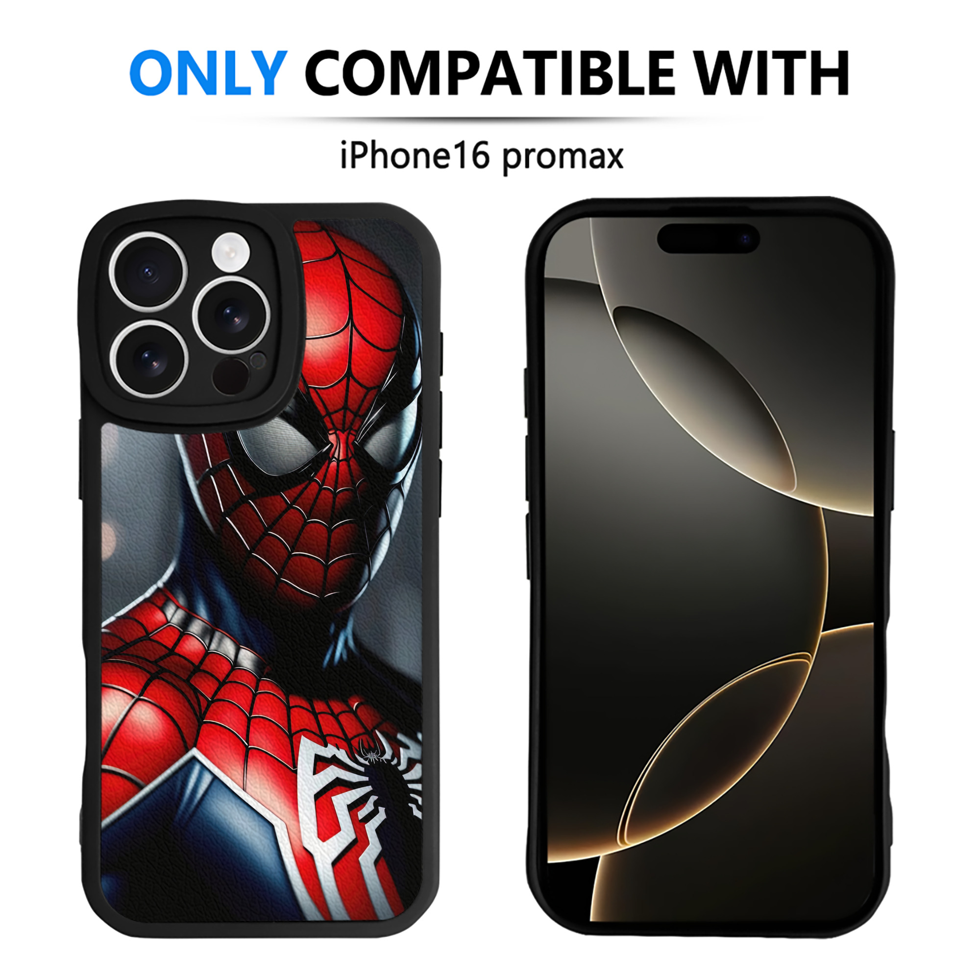 Spider Man スパイダーマン 【iPhone 16シリーズ対応】シリコンスマホケース（レザー調） 材質：シリコン